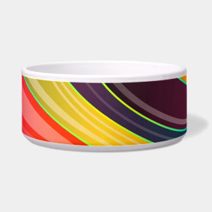 circle swirl abstract cat food bowl