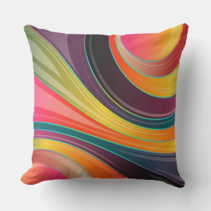 circle swirl abstract outdoor pillow