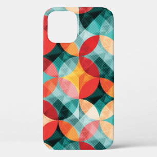 Circle Symphony: Colourful Abstract Vintage iPhone 12 Case