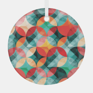 Circle Symphony: Colourful Abstract Vintage Glass Ornament
