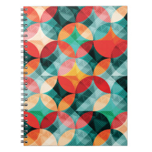 Circle Symphony: Colourful Abstract Vintage Notebook