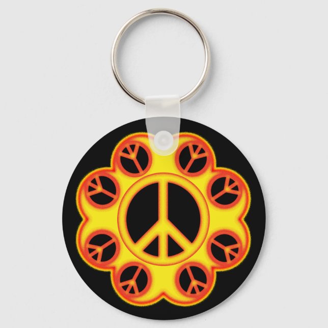 CIRCLE THE PEACE SIGN KEYCHAIN (Front)