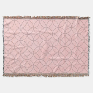 Circle Trans. Seamless Pattern black + your backg. Throw Blanket