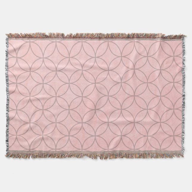 Circle Trans. Seamless Pattern black + your backg. Throw Blanket (Front)
