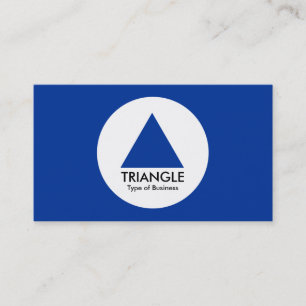 Circle - Triangle - Navy Blue Business Card
