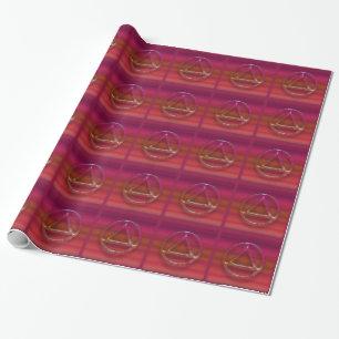 Circle Triangle Recovery Sobriety Wrapping Paper