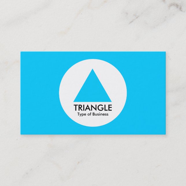Circle - Triangle - Sky Blue Business Card (Front)