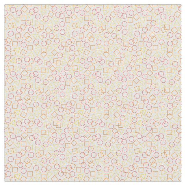 Circle Triangle Square Fabric (Close Up)