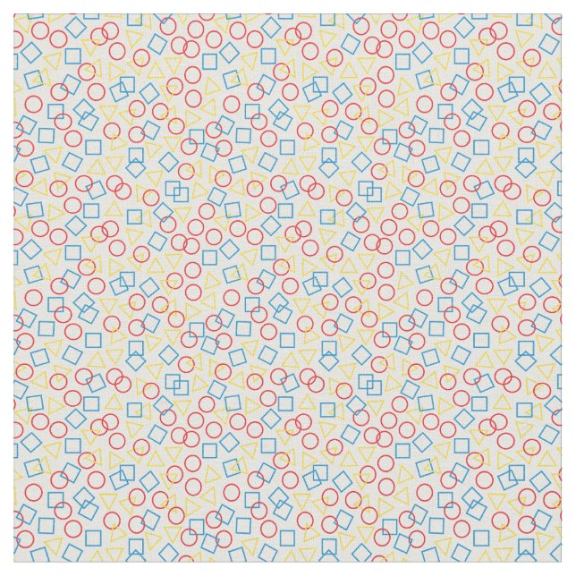 Circle Triangle Square Fabric (Close Up)