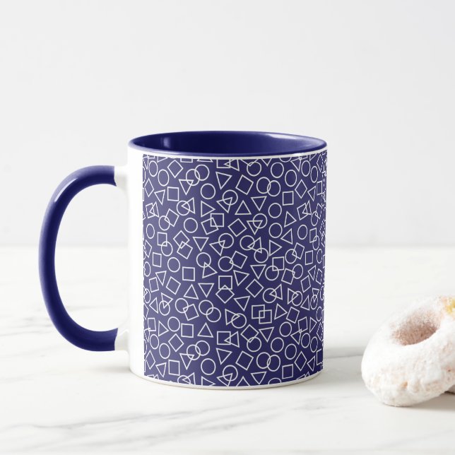 Circle Triangle Square Mug (With Donut)