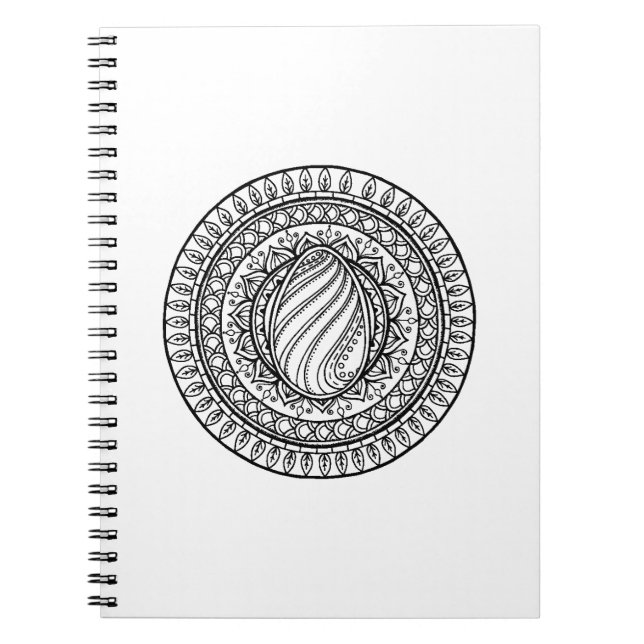 Circle Tribal Doodle Notebook (Front)