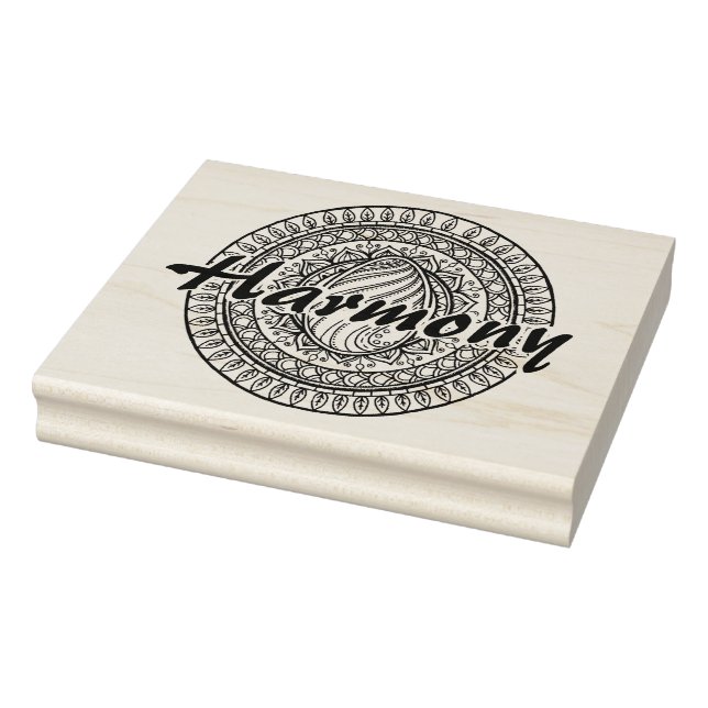 Circle Tribal Doodle Rubber Stamp (Stamp)