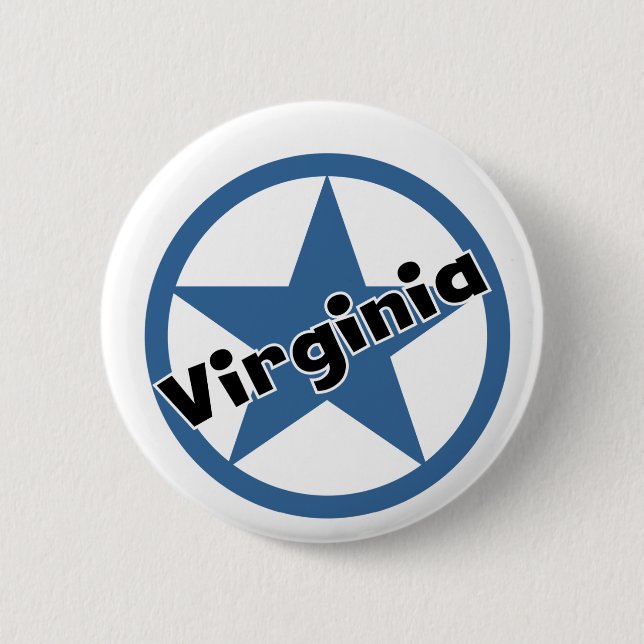 Circle Virginia 2 Inch Round Button (Front)