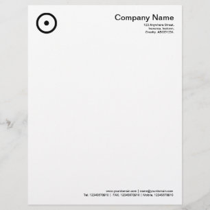 Circle with Centre Spot - Black Letterhead
