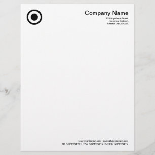 Circle with Centre Spot II - Black Letterhead