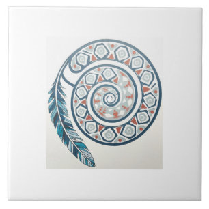 Circle With Feather Tile