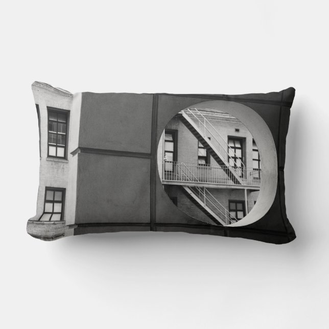 Circle With Fire Escape Lumbar Pillow (Front)