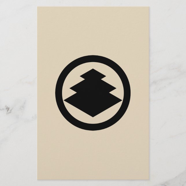 Circle with Triple Diamond Stationery (Front)