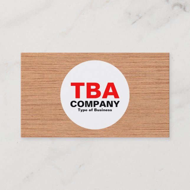 Circle - Wood 04 Business Card (Front)