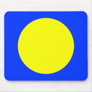 Circle - Yellow and Blue Mouse Pad