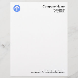 Circled Arrow - Baby Blue Letterhead