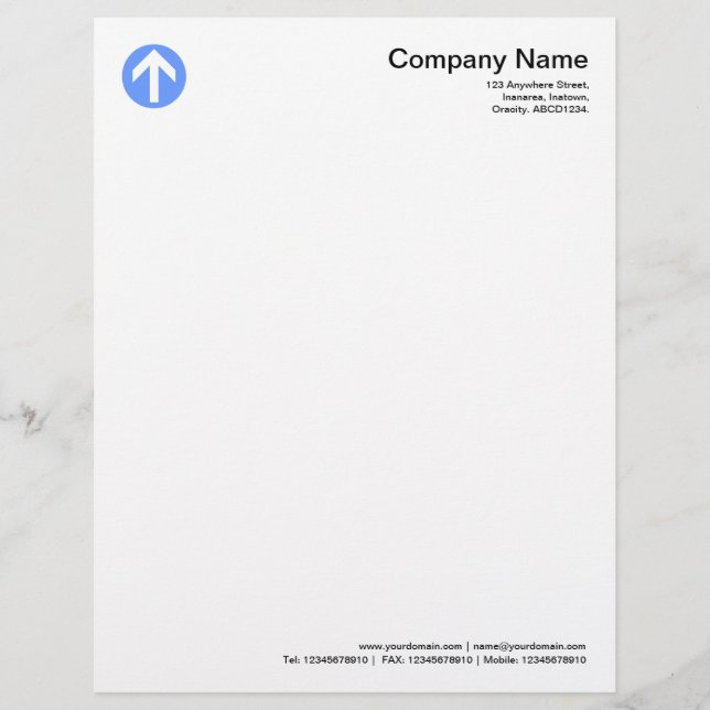 Circled Arrow - Baby Blue Letterhead (Front)