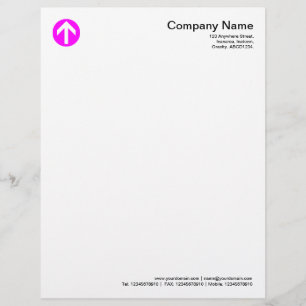 Circled Arrow - Magenta Letterhead