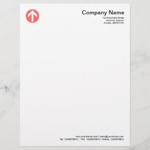 Circled Arrow - Tropical Pink Letterhead