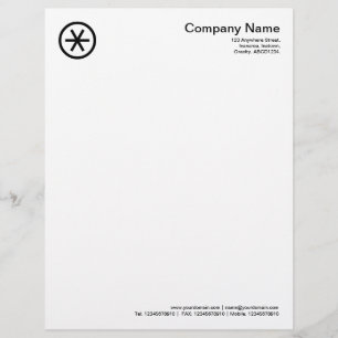 Circled Asterisk - Black Letterhead