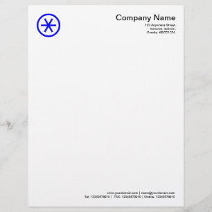 Circled Asterisk - Blue Letterhead