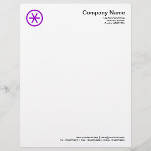 Circled Asterisk - Purple Letterhead