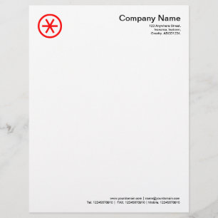 Circled Asterisk - Red Letterhead