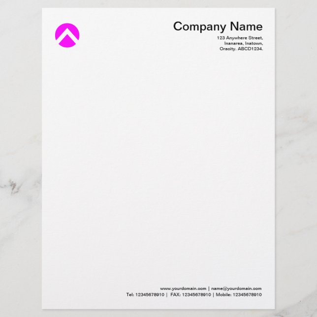 Circled Chevron - Magenta Letterhead (Front)