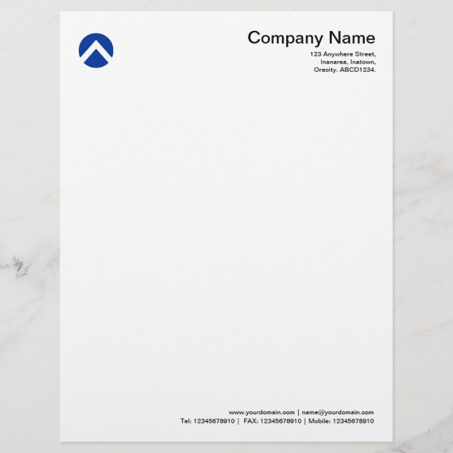 Circled Chevron - Navy Blue Letterhead (Front)