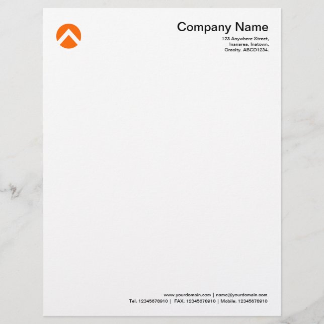 Circled Chevron - Orange Letterhead (Front)