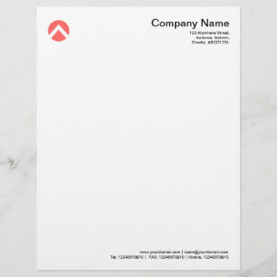 Circled Chevron - Tropical Pink Letterhead