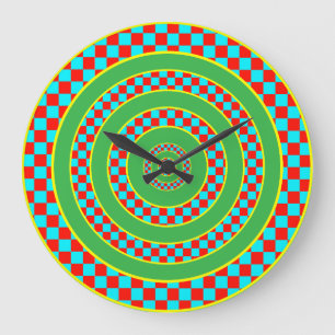 Circled Pattern Large Clock