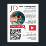 Circled Photo & QR Code, Youtube - Vlogger Flyer<br><div class="desc">Circled Photo & QR Code,  Youtube - Vlogger Advertising Flyer by The Business Card Store.</div>