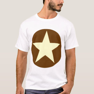 Circled Star - Cream with Brown T-Shirt