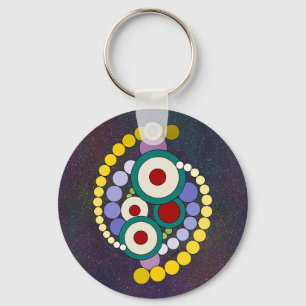Circles Abstract Artwork Keychain