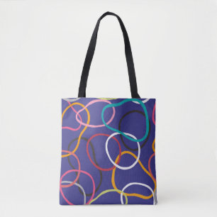 Circles, abstract bands seamless vintage pattern. tote bag