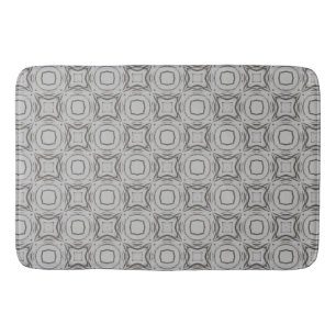 Circles and Diamonds in Bronze Pattern Bath Mat
