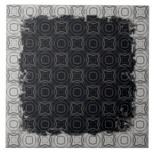 Circles and Diamonds in Bronze Pattern Tile