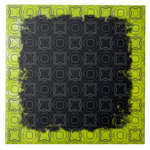 Circles and Diamonds in Bronze Pattern Tile