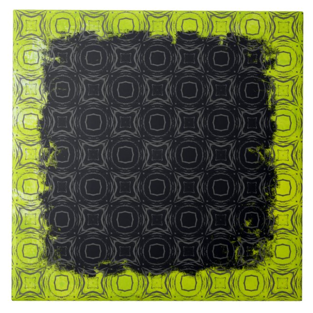 Circles and Diamonds in Bronze Pattern Tile (Front)