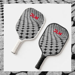 Circles and Diamonds Pattern Optical Illusion Pickleball Paddle