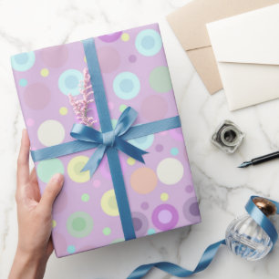 Circles and Dots Pastel Soft Cozy Colours Wrapping Paper