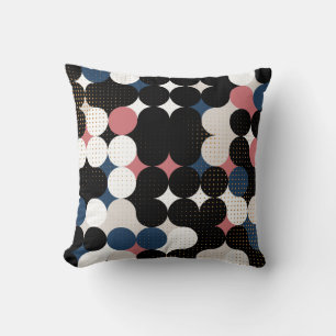 Circles and dots throw pillow