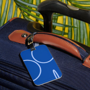 Circles and Loop on Blue Luggage Tag