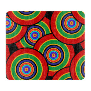 Circles and rings retro cutting board